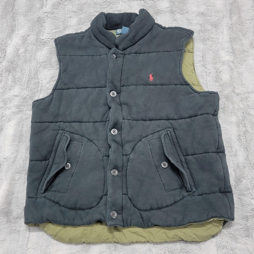 Vintage Polo Ralph Lauren Vest Mens 2XL Lined Quilted‎ Puffer Full Zip Gilet